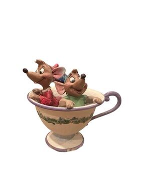 Jim Shore Traditions Jaq and Gus Tea Cup Cinderella Disney Figurine 4016557